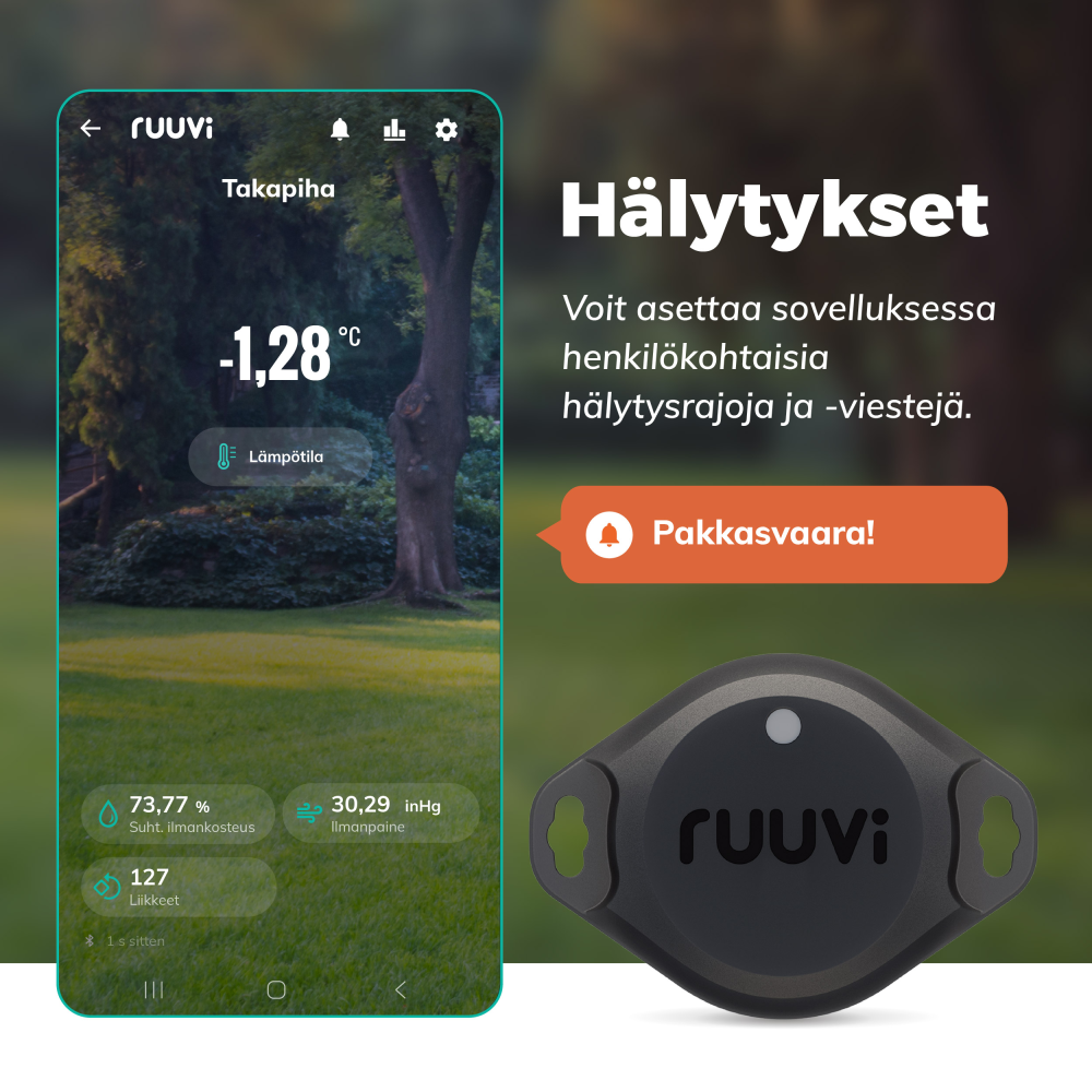 Ruuvi Tag Pro 4in1 - Allergia- ja Sisäilma-apu