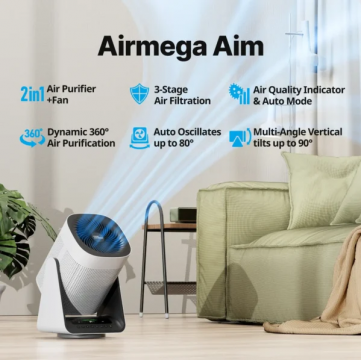 Coway Airmega Aim ilmanpuhdistin tuulettimella